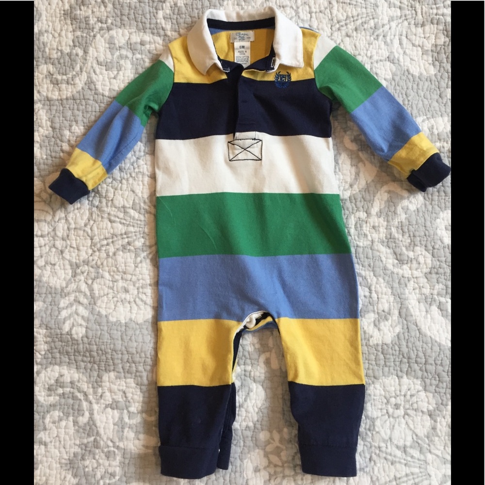 Chaps long sleeve romper